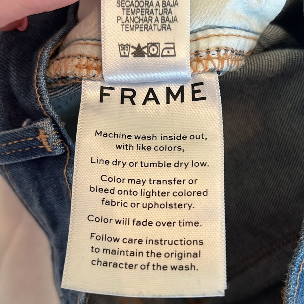 FRAME Le High Straight Fringe Hem Jeans - Picture 10 of 10